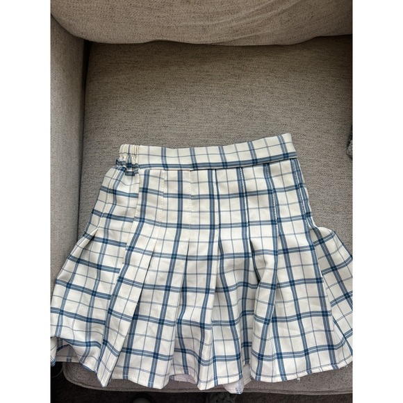 princess vera wang Dresses & Skirts - Princess Polly Blue White Plaid Pleated School Girl Lona Mini Skirt NWT XS/S